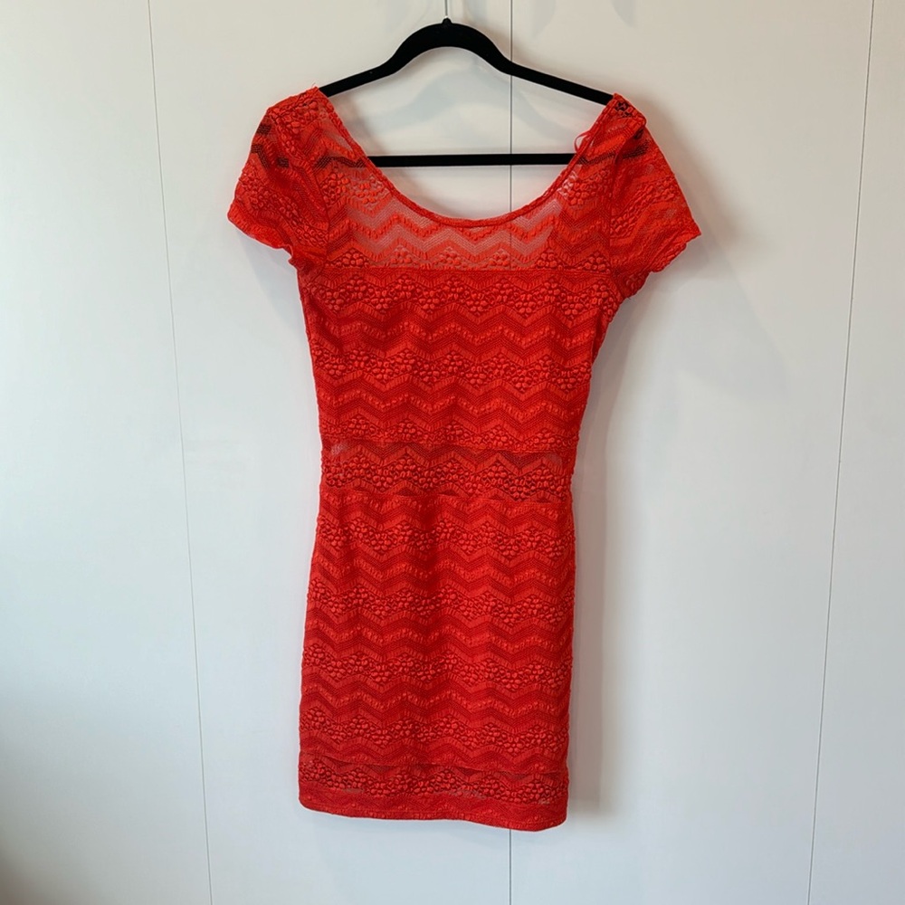 Free people eyelet body con dress. Size S